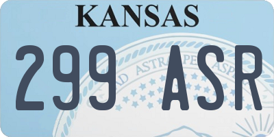 KS license plate 299ASR