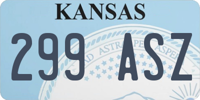 KS license plate 299ASZ