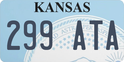 KS license plate 299ATA
