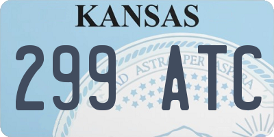 KS license plate 299ATC