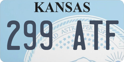 KS license plate 299ATF