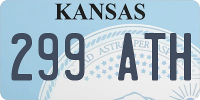 KS license plate 299ATH