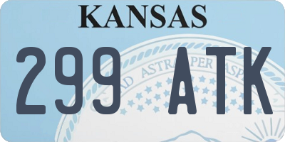 KS license plate 299ATK