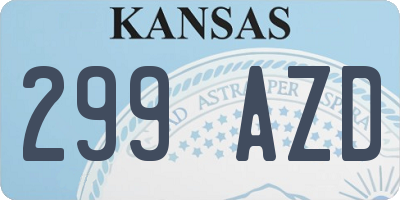 KS license plate 299AZD