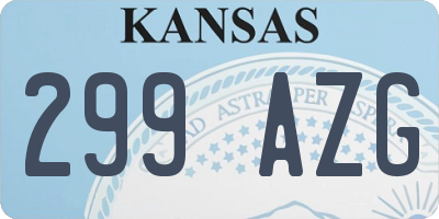 KS license plate 299AZG