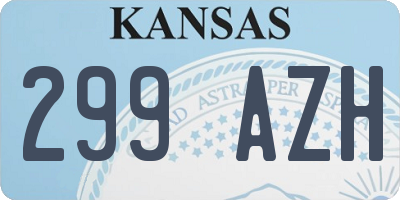 KS license plate 299AZH