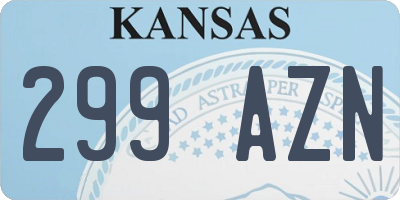 KS license plate 299AZN