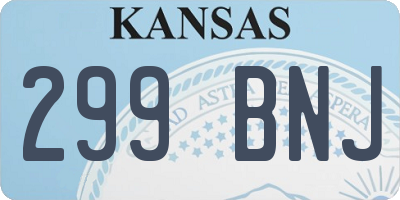 KS license plate 299BNJ