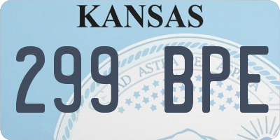 KS license plate 299BPE