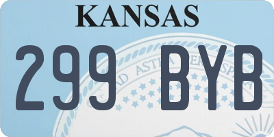 KS license plate 299BYB