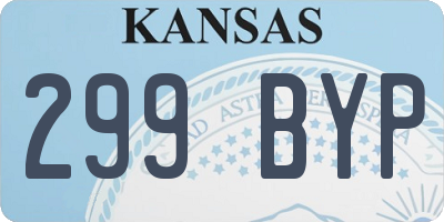 KS license plate 299BYP