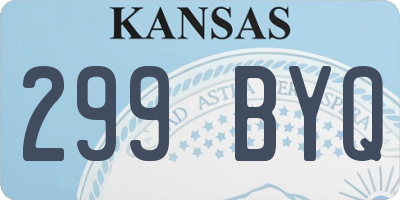 KS license plate 299BYQ