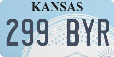 KS license plate 299BYR