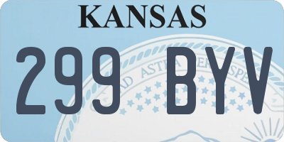 KS license plate 299BYV