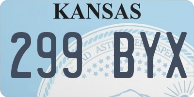 KS license plate 299BYX