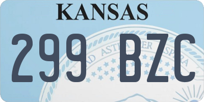 KS license plate 299BZC