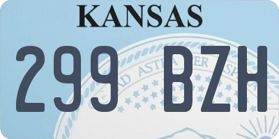 KS license plate 299BZH