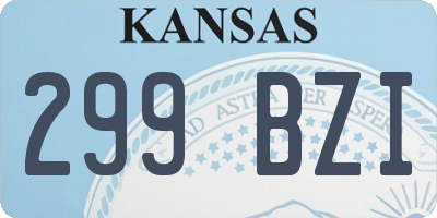 KS license plate 299BZI