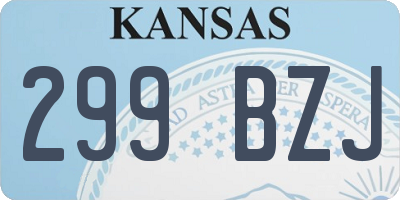 KS license plate 299BZJ