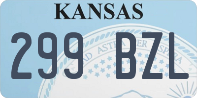 KS license plate 299BZL