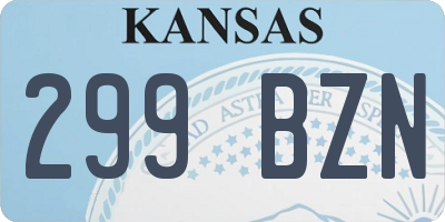 KS license plate 299BZN
