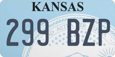 KS license plate 299BZP