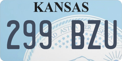 KS license plate 299BZU