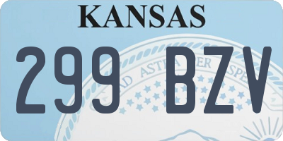 KS license plate 299BZV