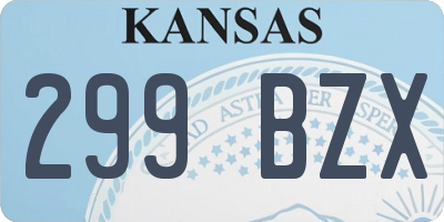 KS license plate 299BZX