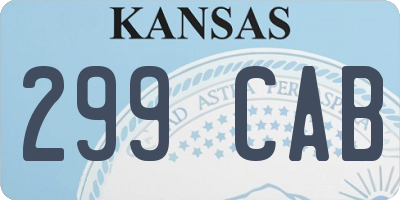 KS license plate 299CAB