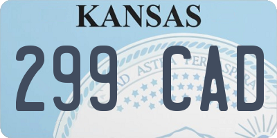 KS license plate 299CAD