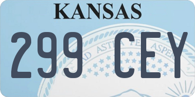 KS license plate 299CEY