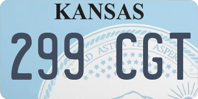 KS license plate 299CGT