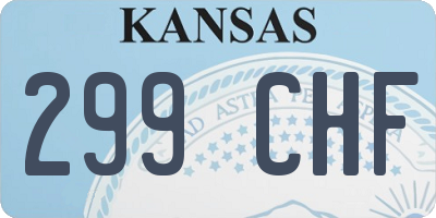KS license plate 299CHF