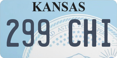 KS license plate 299CHI