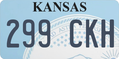 KS license plate 299CKH