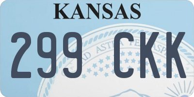 KS license plate 299CKK