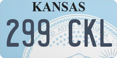 KS license plate 299CKL