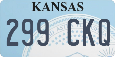 KS license plate 299CKQ