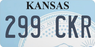 KS license plate 299CKR