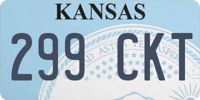 KS license plate 299CKT
