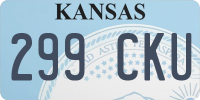 KS license plate 299CKU