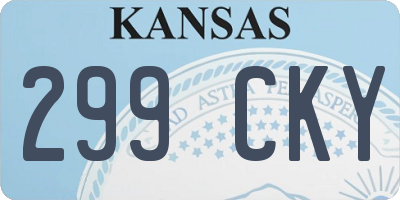 KS license plate 299CKY