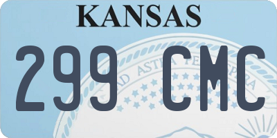 KS license plate 299CMC