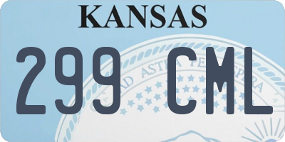 KS license plate 299CML