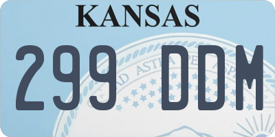 KS license plate 299DDM
