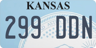 KS license plate 299DDN