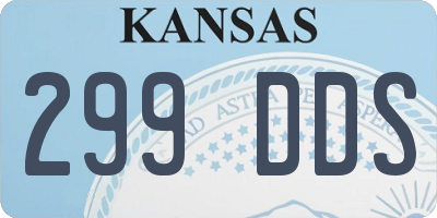 KS license plate 299DDS