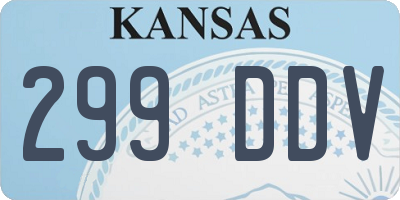 KS license plate 299DDV