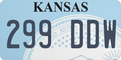 KS license plate 299DDW